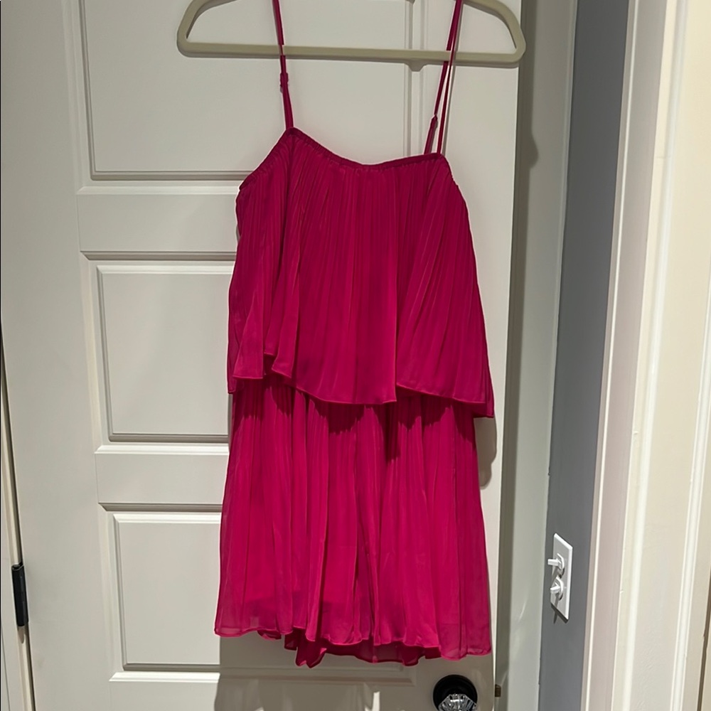 Vibrant Pink Layered Romper